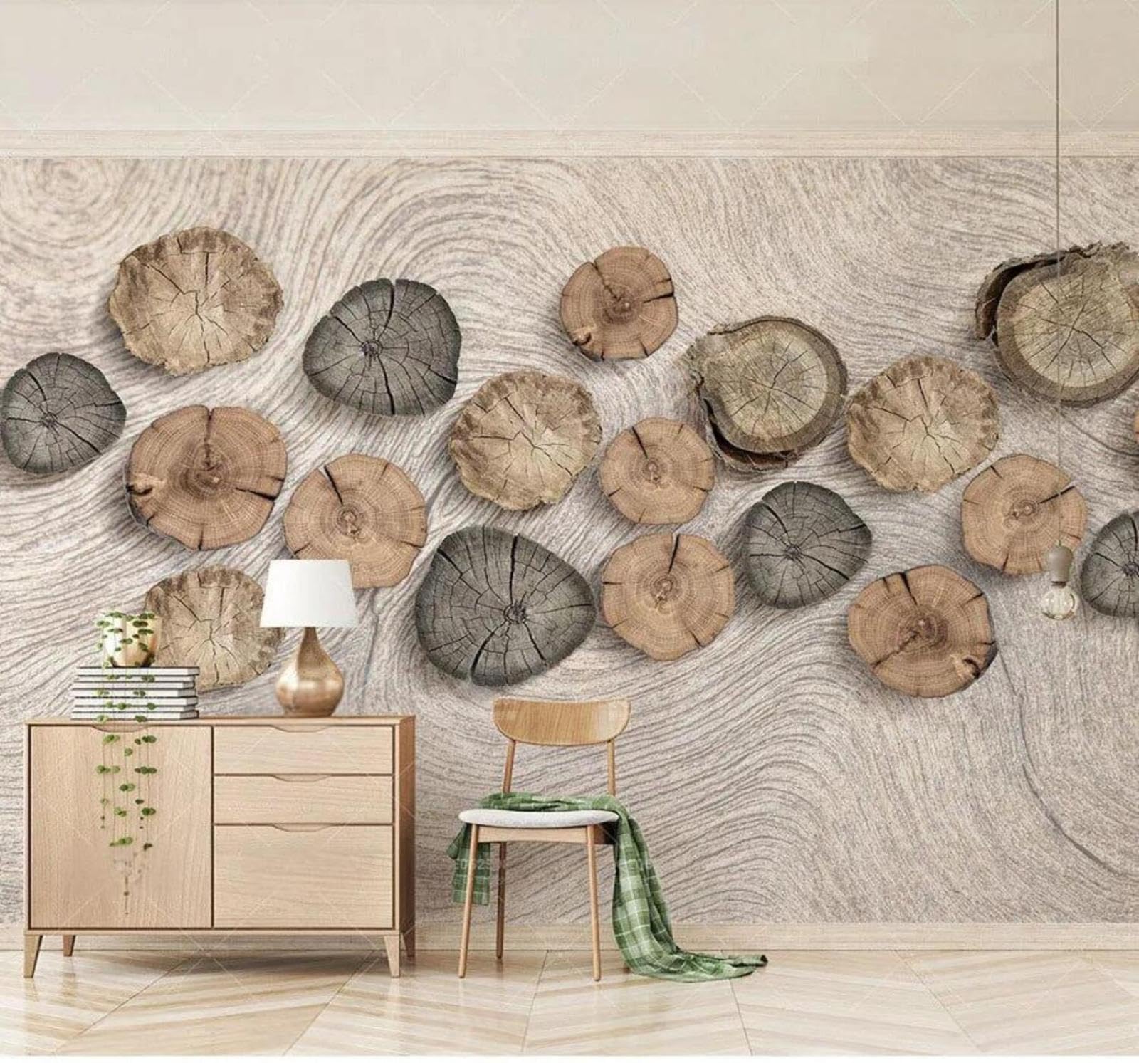 Vintage Three Dimensional Woodgrain Artistic Unique 3D Wallpaper Easy Install Feature Office Living Room Sofa Bedroom TV Background Wall Decoration-250cm×170cm