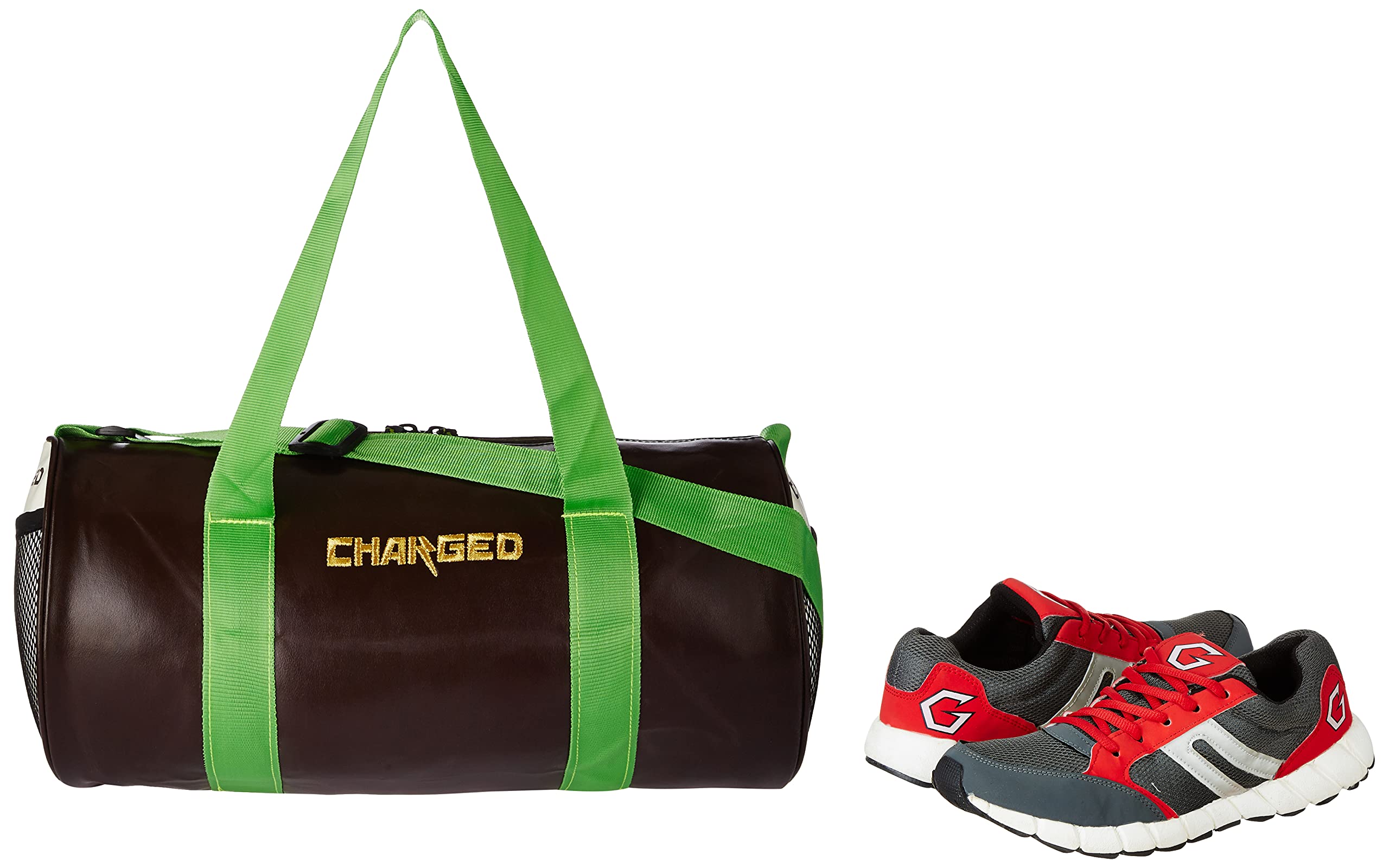 Charged Sports Bag Adena Brown With Gowin Sports Training Shoe Nx-2 Grey Red Size 8-picture-20