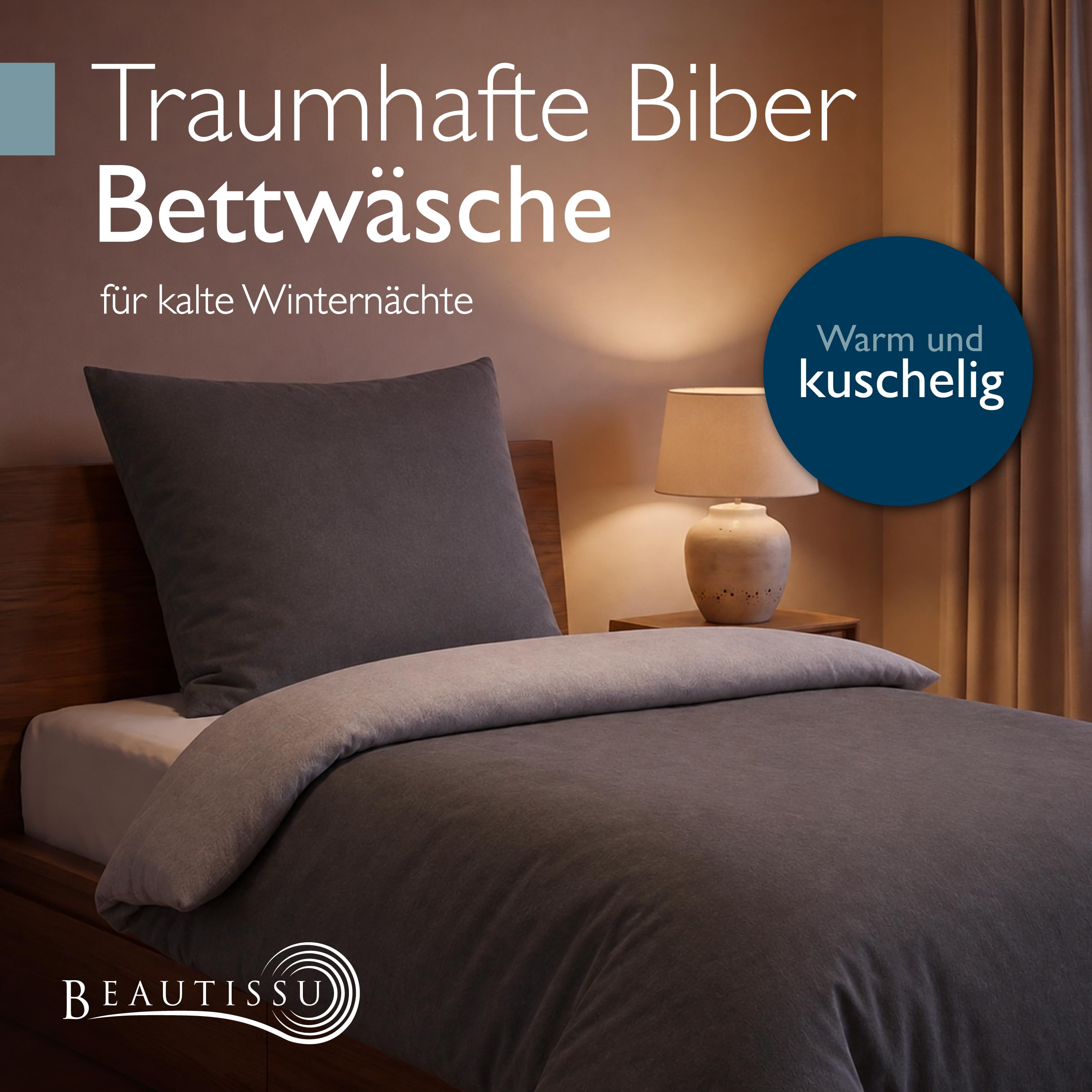 Beautissu Biber Bettwäsche 4tlg Winter Wendebettwäsche 100% Baumwolle