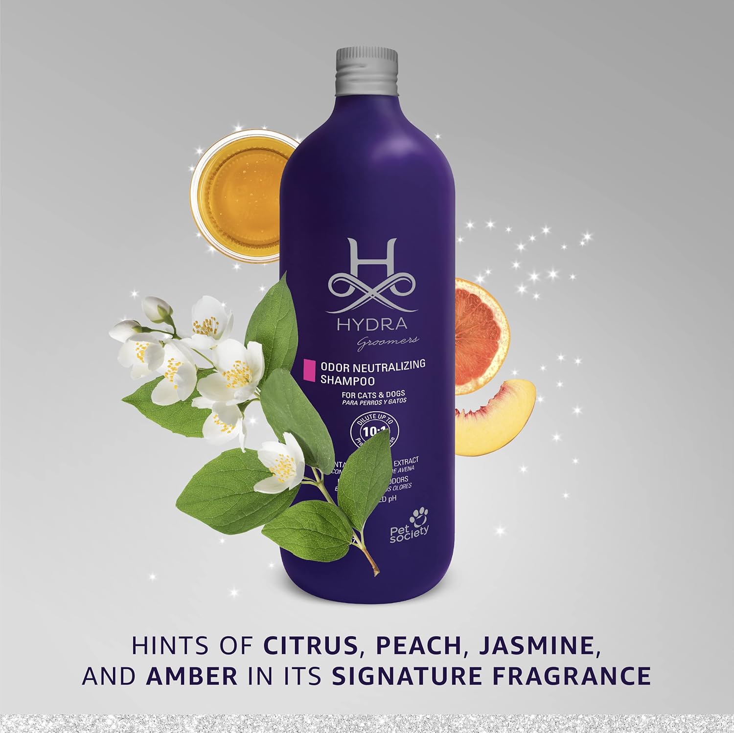 Hydra Professional Odor Neutralizing Shampoo for Dogs and Cats, Pet Shampoo for Removing Odor, Suitable for All Breeds and Hair Types