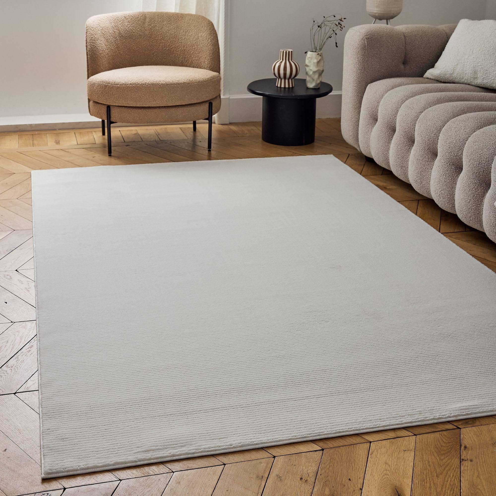 The Rugs Cream Carmel Striped Rug | 6010 - 120X170 Cm