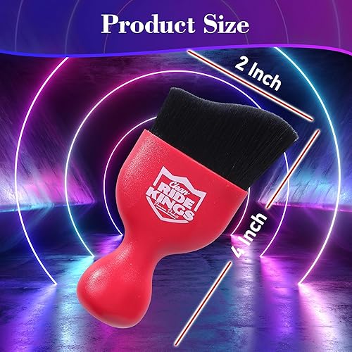 Miniatura 7 de Juego de plumero de coche con cepillo rojo para detalles de coche