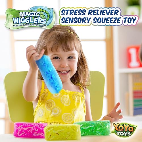 Miniatura 6 de YoYa Toys Magic Wigglers - Juguete para ansiedad de serpiente de agua, juguete para el estrés de serpientes de agua, juguete para el estrés, tubo