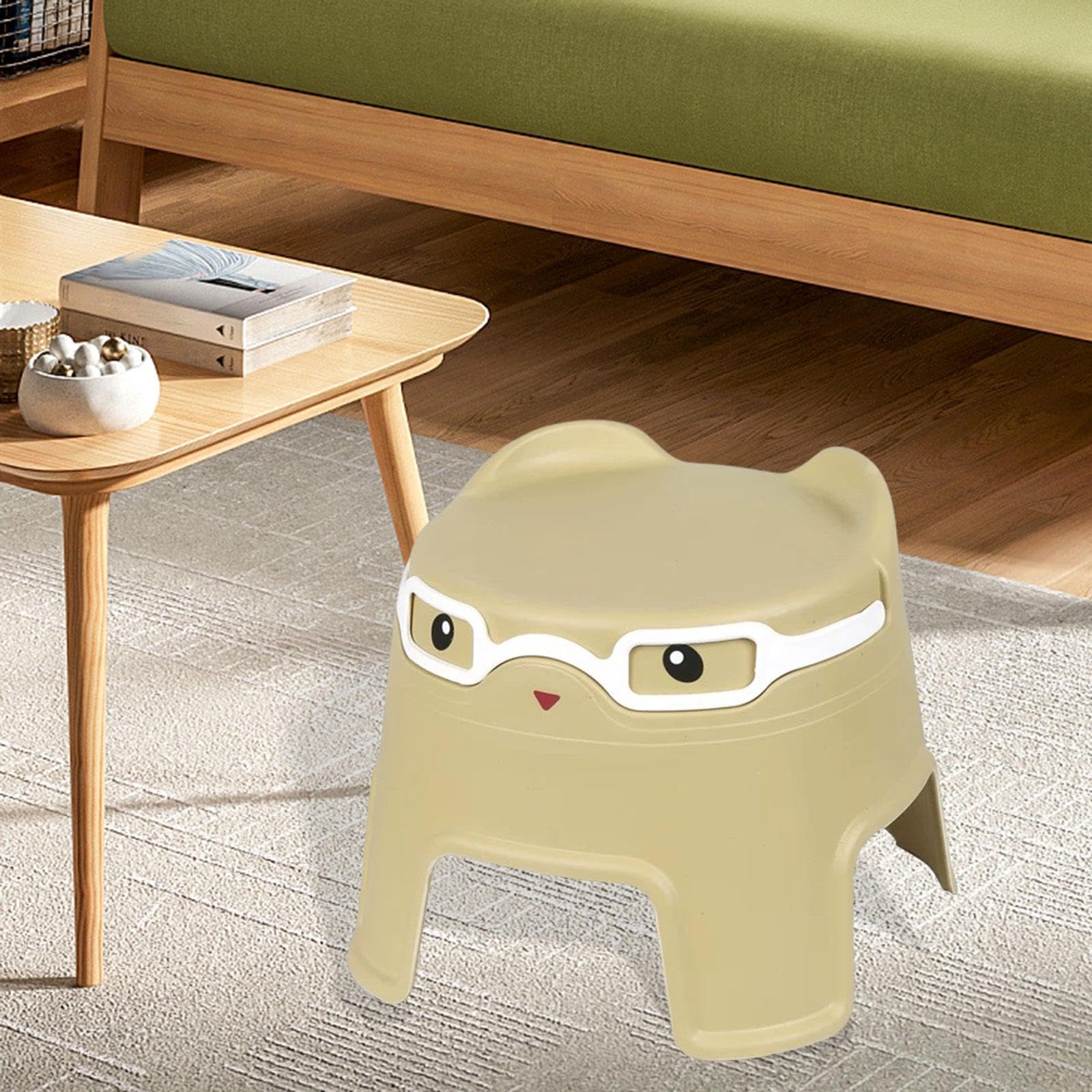 Bothyi Shoe Changing Stool Low Stool Lightweight Multifunction Step Stool Footstool for Potty Training Bedroom Office Adult Children, Yellow