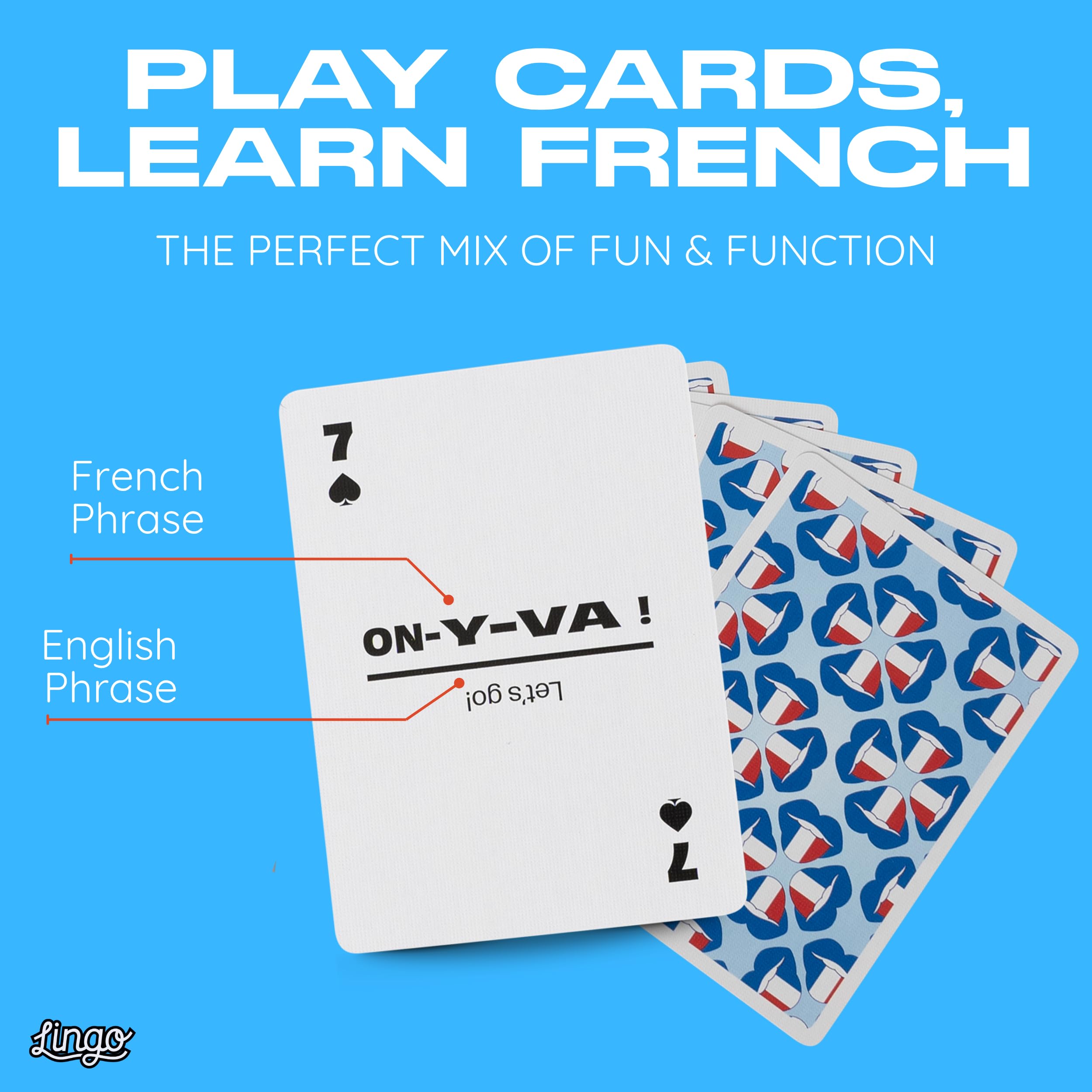 Juegos Para Aprender Idiomas Gratis LINGO Juego De Cartas Japonesas En Caja De Estaño, Estuche De Viaje Resistente, Juego De Aprendizaje De Idiomas Con 54 Frases útiles, Divertido Baraja Visual Para Aumentar