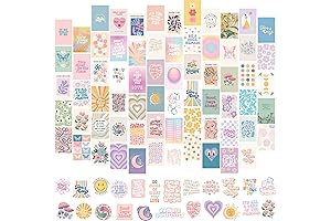 Artivo Pastel Wall Collage Kit for Teen Girls - 70 Aesthetic Pictures