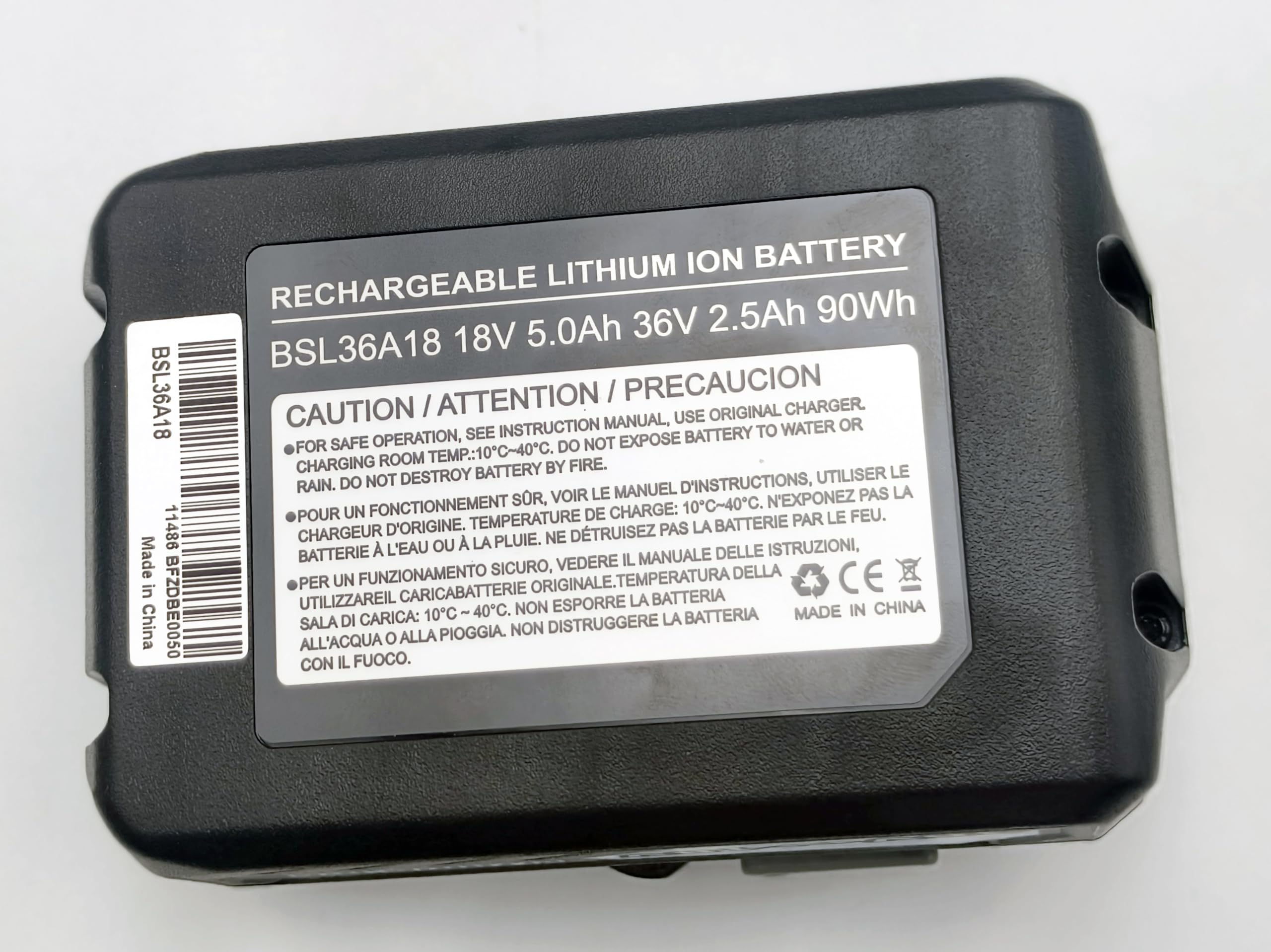Batería de ion de litio de repuesto para HiKOKI Multi Volt BSL36A18X (batería de 18 V, 5,0 Ah, 36 V, 2,5 Ah, con 4 indicadores LED)