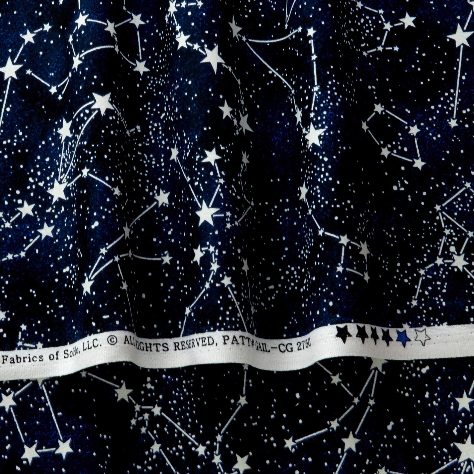 Timeless Treasures Glow In The Dark Constellations Midnight, Fabric by the Yard