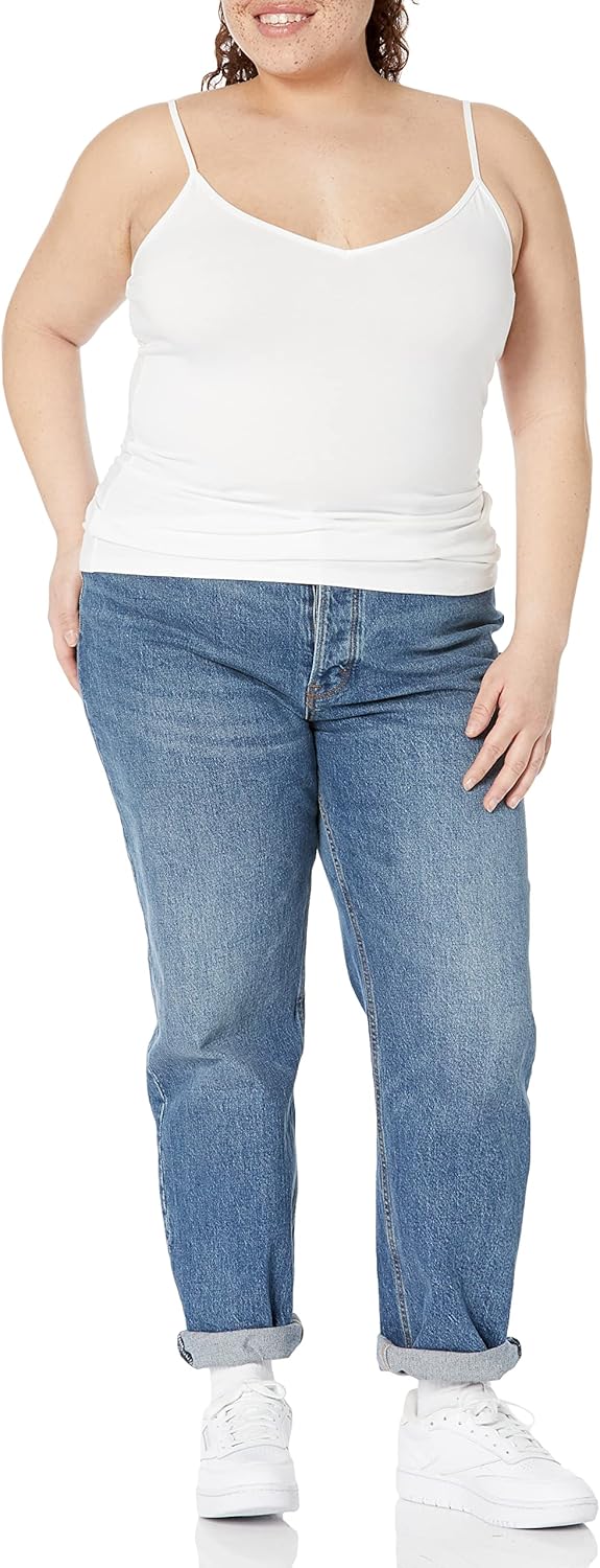 Amazon Essentials Women's Slim-Fit Knit V-Neck Layering Cami (Available in Plus Size), Pack of 4 - Image 8