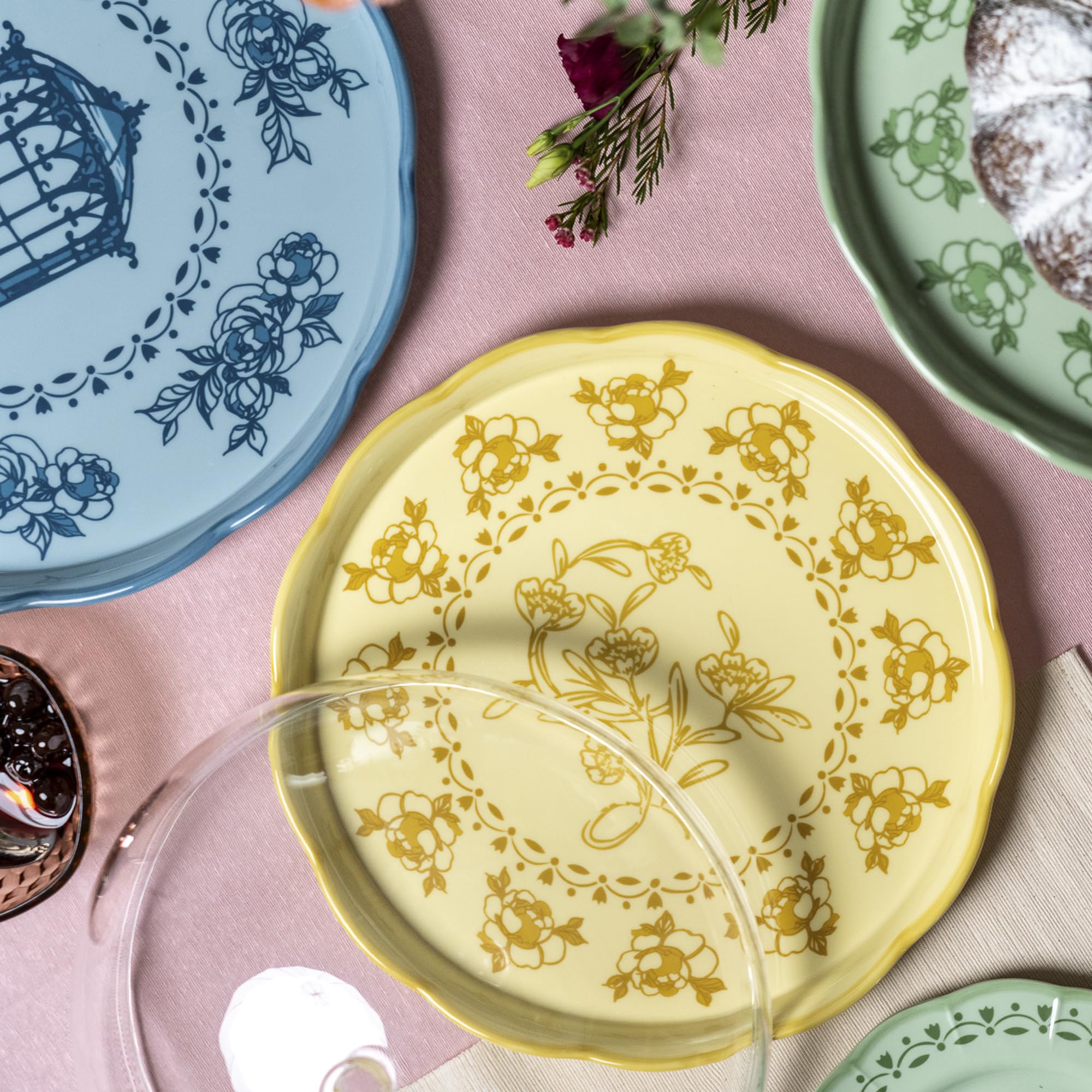 Guzzini - Ensemble de Tarte en mélamine Josephine 'Table Decor' (Poudre Bleue)