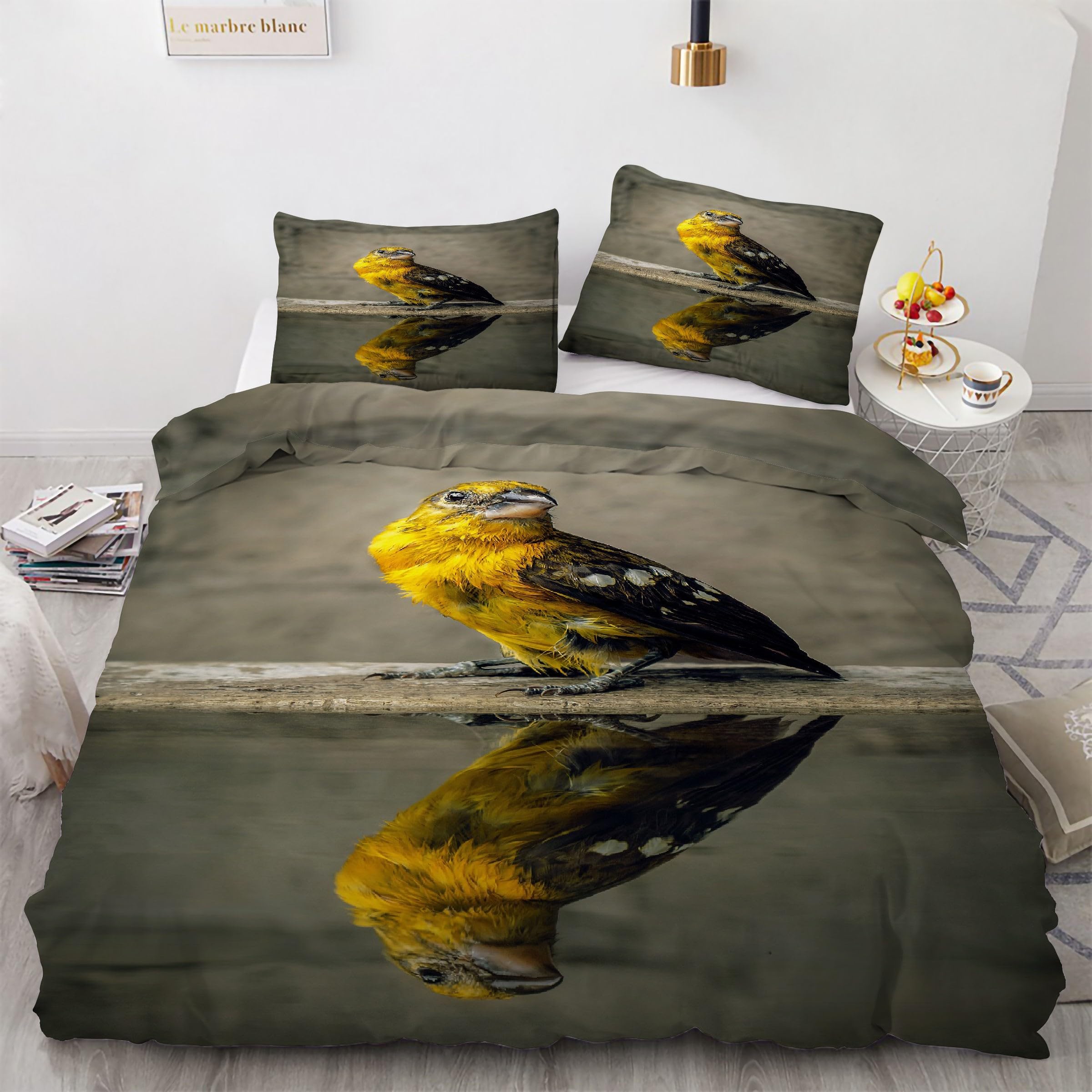 Parure de lit Tangara 240x260 avec housse de couette animal et taies