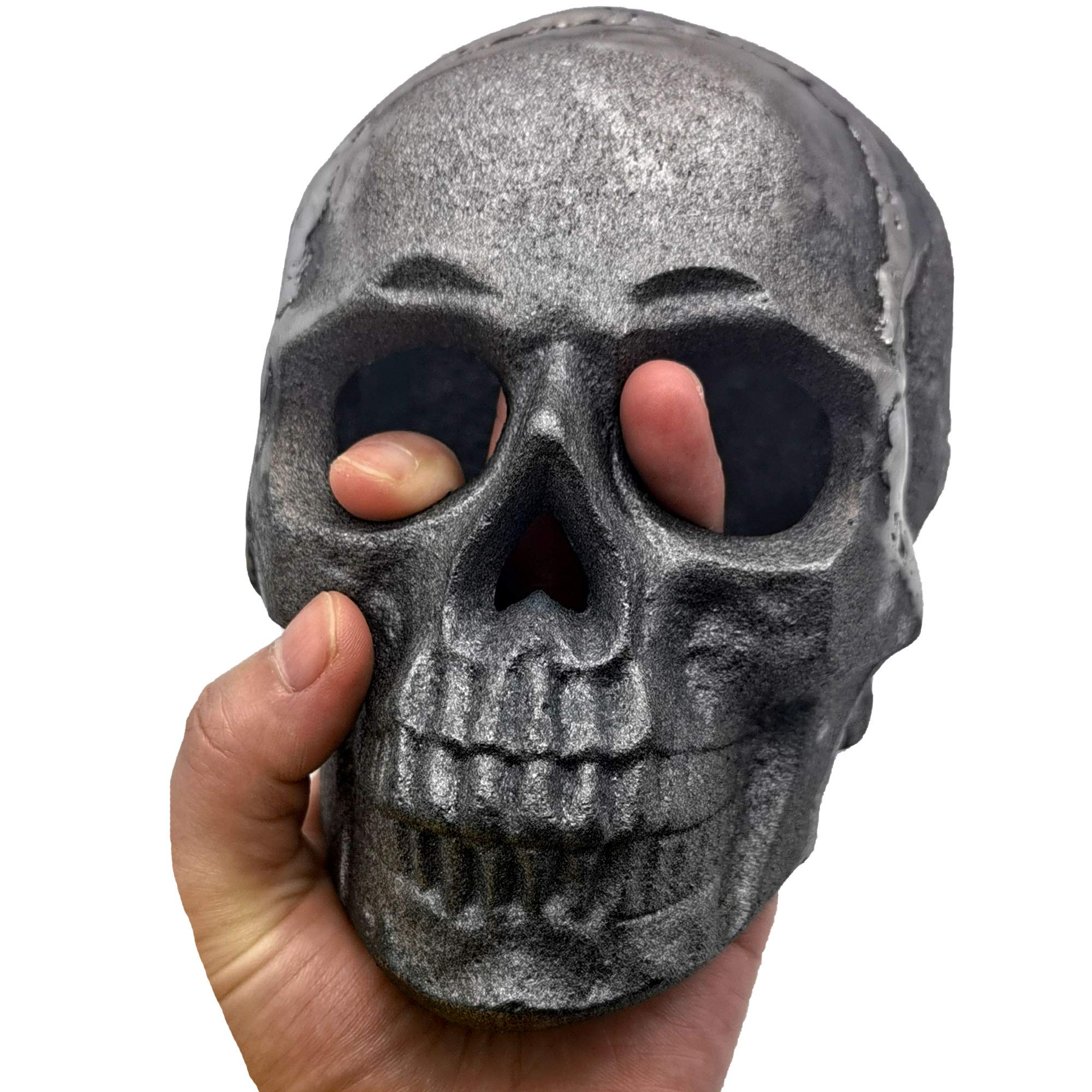 FYZTCOCPT?Fireproof??Refractory? Imitated Human Skull Gas Log for Indoor or Outdoor Fireplaces, Fire Pits Halloween Decor Skull Charcoal