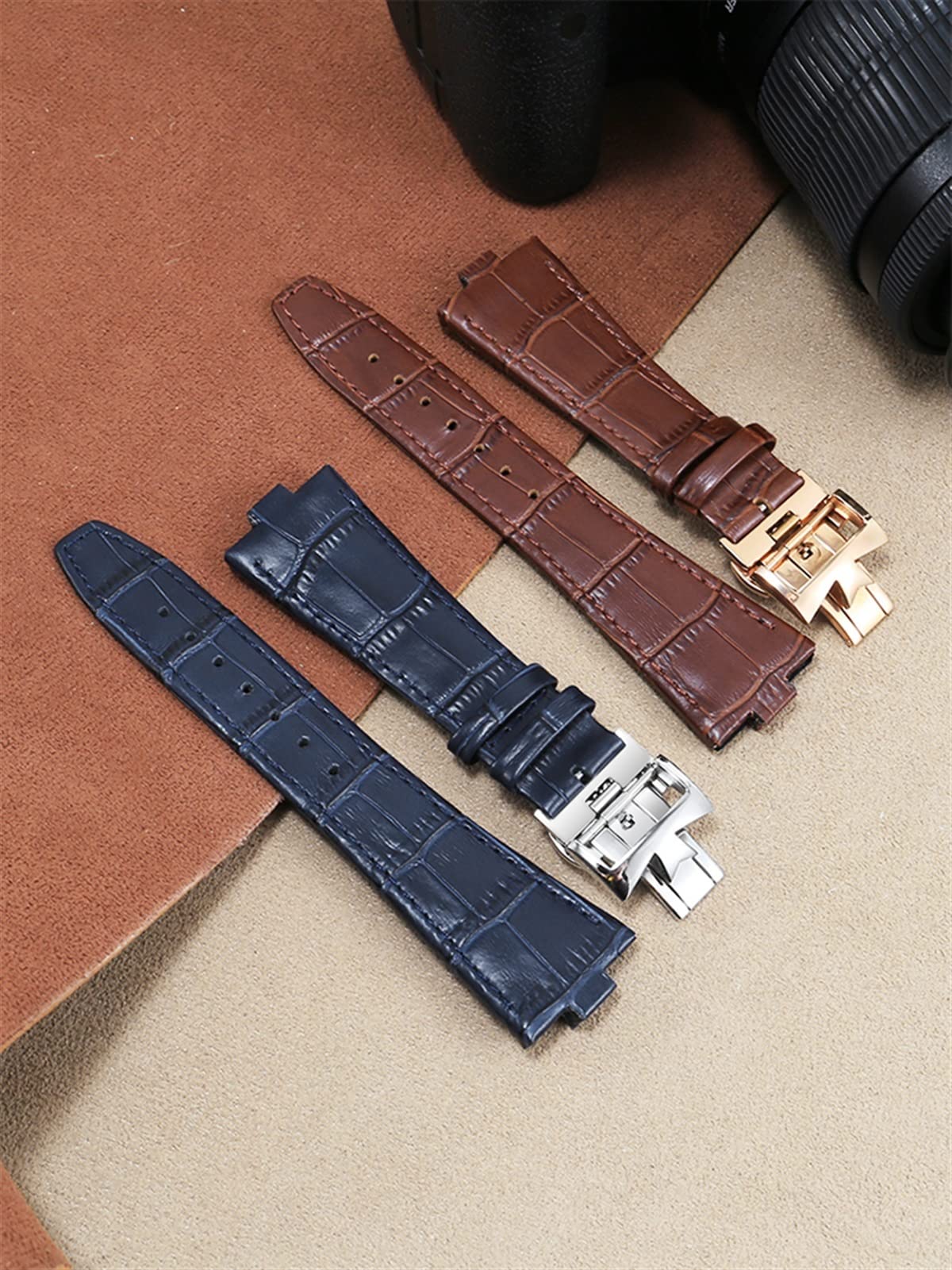 Cinturino in vera pelle per Vacheron Constantin OVERSEAS Series 4500 V 5500 V P47040 fibbia in acciaio inox 25 * 8 mm cinturino per orologio da uomo