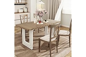 Modern 63" Rectangle Kitchen Table for Six