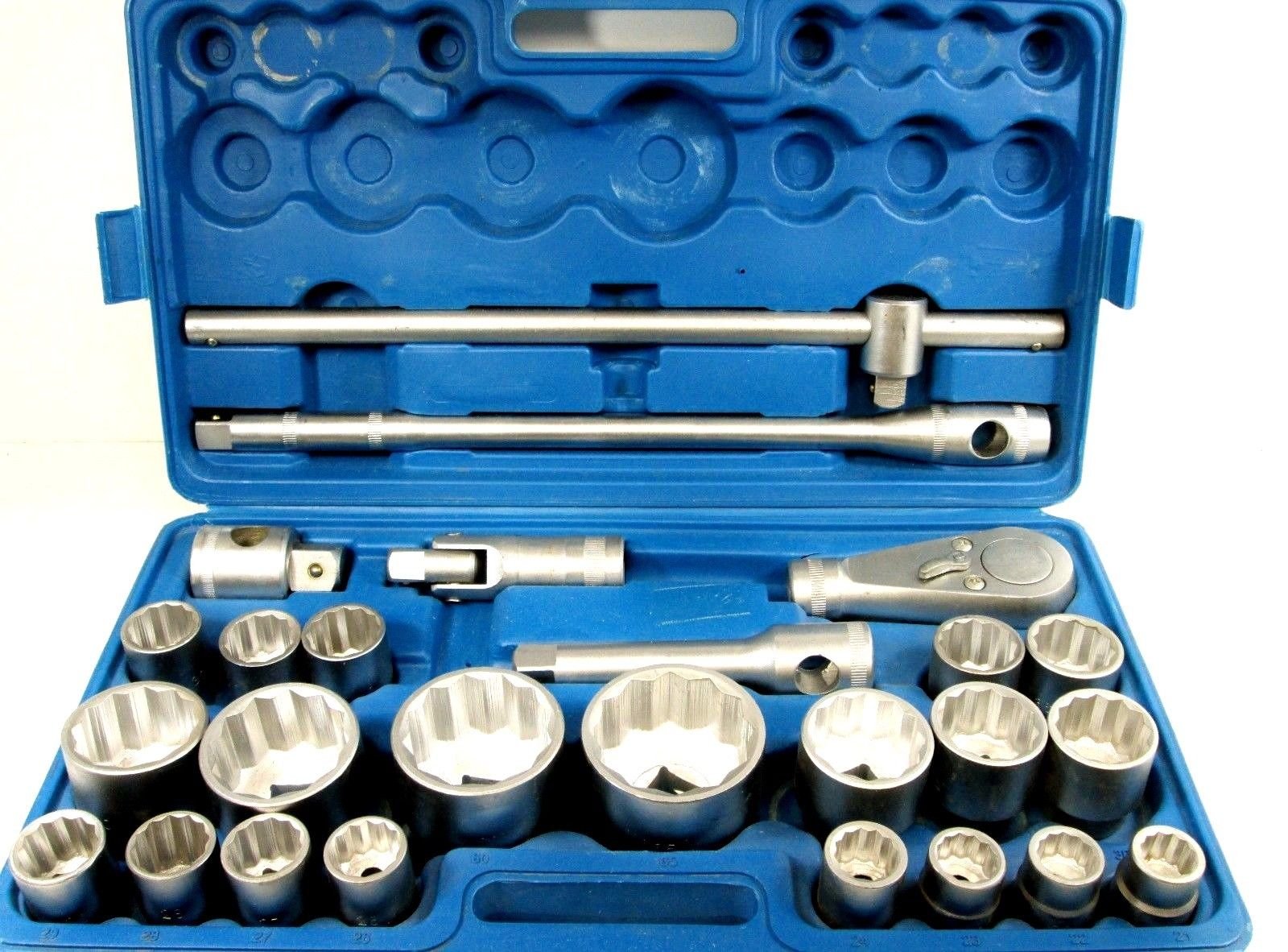 Professional Engineering Quality 26Pc 3/4"& 1" Drive Chrome Vanadium Socket Set SS301