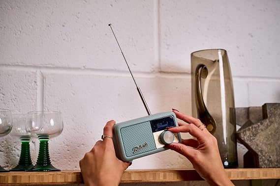 Roberts Revival PETITE2 FM/DAB/DAB+ Digital Radio with Bluetooth, Duck Egg