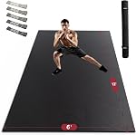 HAPBEAR Extra Large Exercise Mat - 6'x4'x8mm(1/3 inch), Shoes-Friendly, Non-Slip, Ultra Durable, Thick Workout Mats for Home Gym Flooring Cardio, Yoga Mats for Fitness, High-Density Exercise Mat