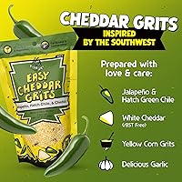 Vista 4 de FishSki Provisions, sémola de maíz amarillo jalapeño con queso cheddar + Chile verde Hatch + ajo, bolsas de 6 onzas, paquete de 2