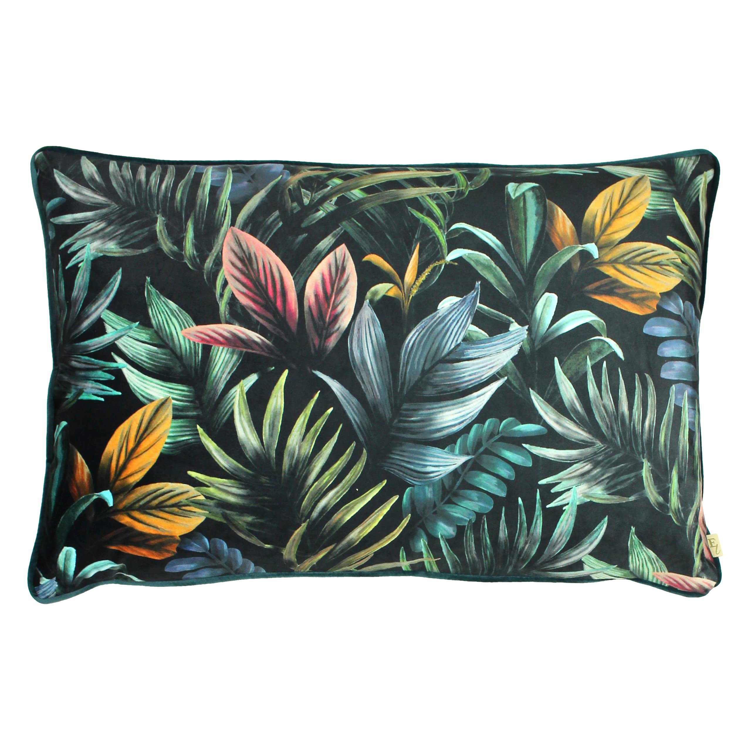 furn. Evans Lichfield Zinara Polyester Filled Cushion, Polyester, Leaves