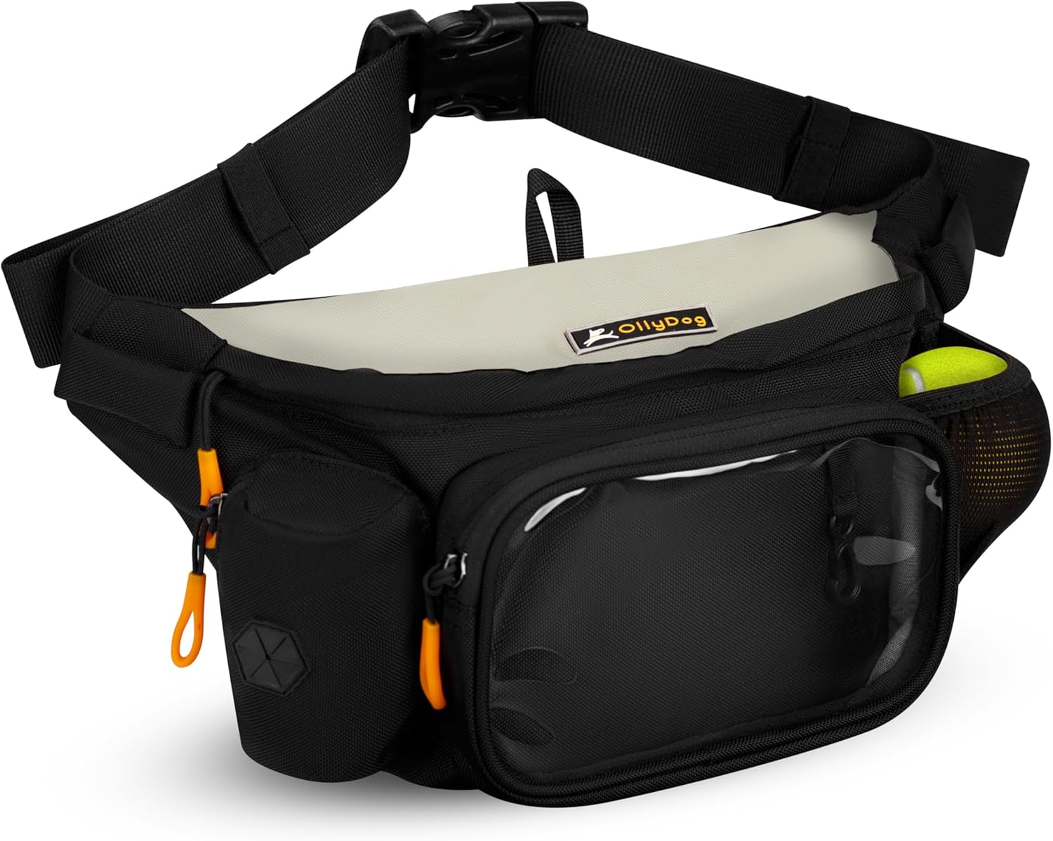 OllyDog Trailblazer Pack | Fanny Pack | Dog Treat Pouch | Includes Rubber Fetch Ball | Water-Resistant | Poop Bag Dispenser | Hands-Free | Dog Walking & Training