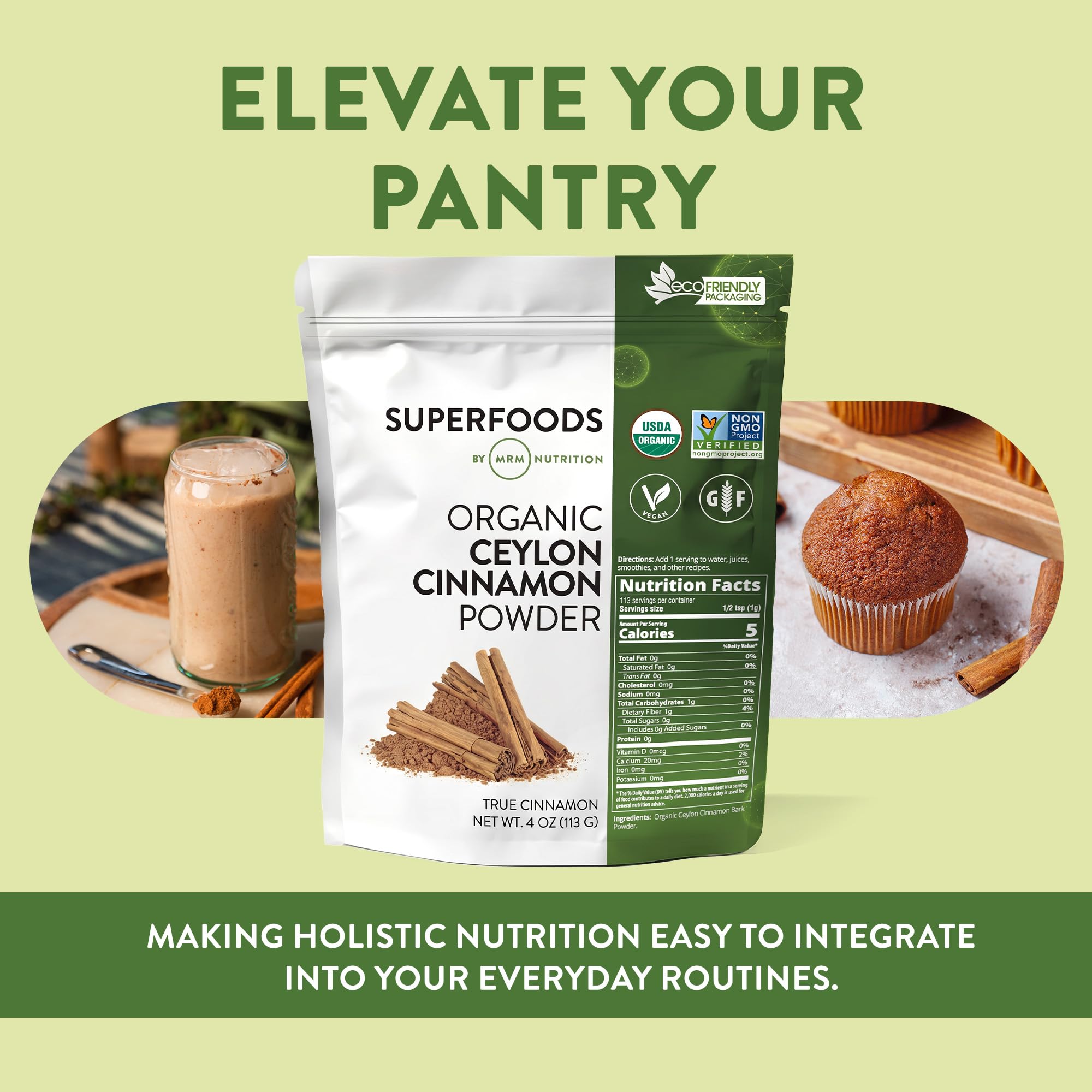 MRM Organic Ceylon Cinnamon Powder - Pure Cinnamon Powder - 113 Servings — Amazon image 6