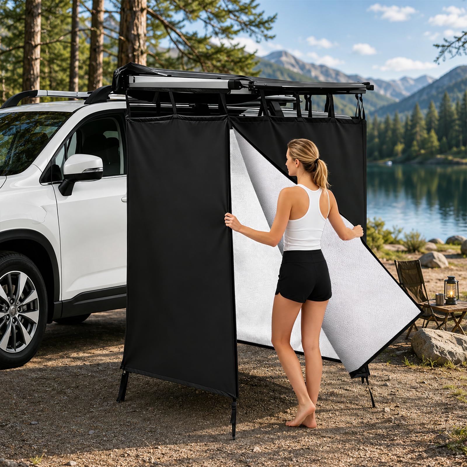 Bsteciar Awning Shower Tent