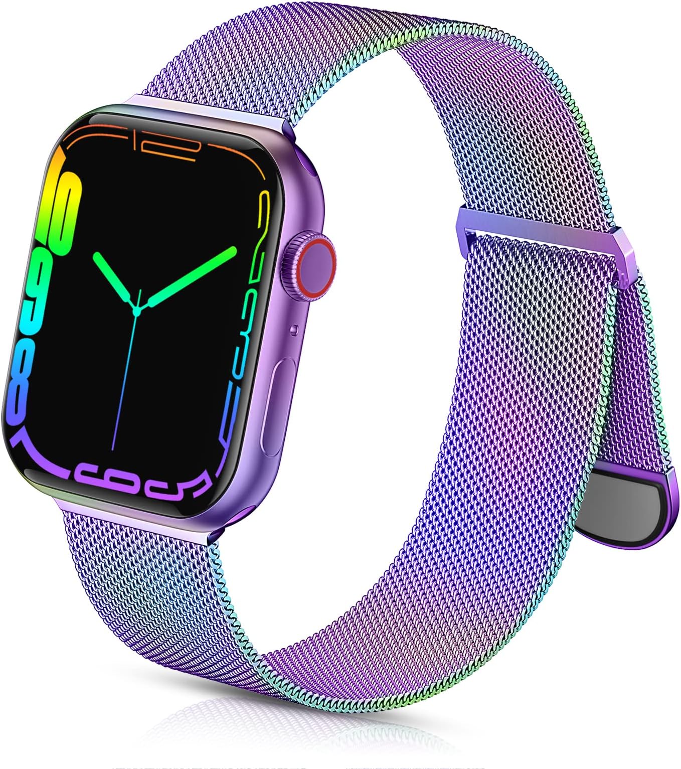 Zedoli Compatible with Apple Watch Bands 44mm 45mm 49mm 42mm for Women Men, Stainless Steel Magnetic Milanese Loop Metal Mesh Strap for iWatch Series 8/7/6/5/4/3/2/1 SE Ultra
