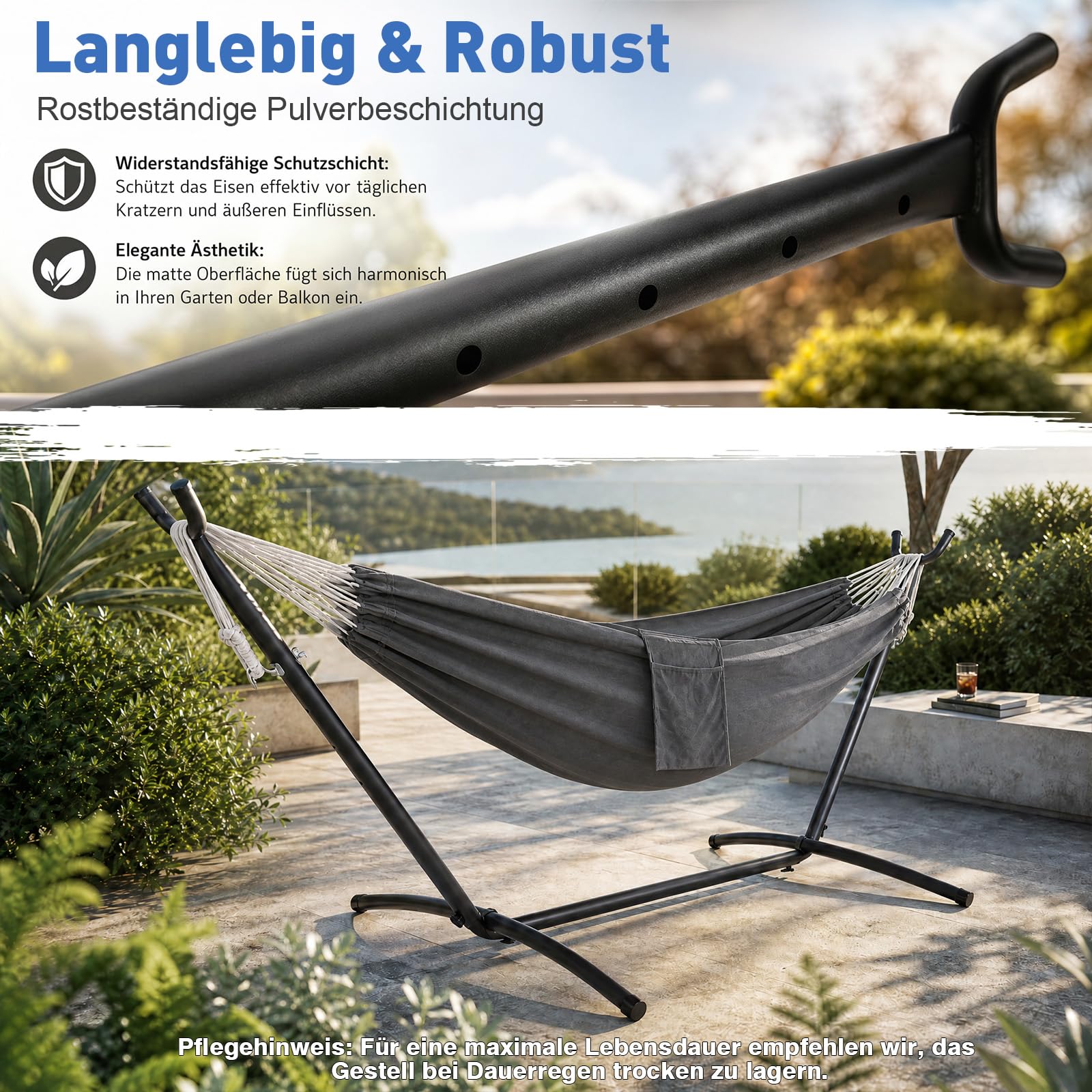hängematte xxl grau Sekey mit Gestell, 150x200cm XXL-Liegefläche, Kokon-Effekt Baumwollhängematte, Tragkraft bis 200 kg, Höhenverstellbar, inkl. 2 Tragetaschen für Garten, Balkon & Camping,Anthrazit Garten Select Your Style:Clubs Partytime Corratec CCT Evo Race