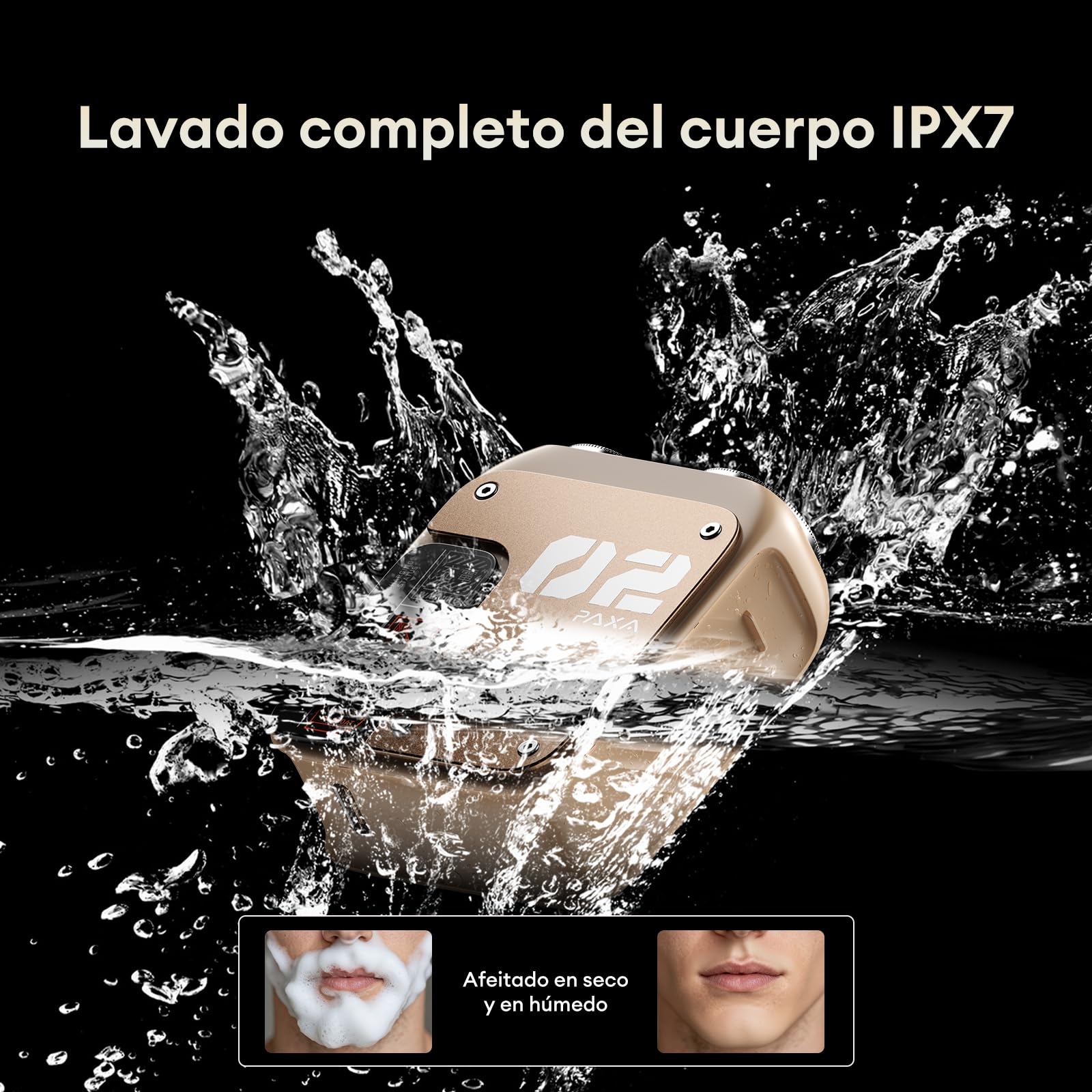 PAXA T01 Rasoio Elettrico Barba,Mini Rasoio Elettrico,9000 Rpm,Ipx7,Da Viaggio Umido E Asciutto,Testina Rotante,Ricaricabile Usb-C,Senza Fili, Ideale Per Casa, Auto E Viaggio,Giallo