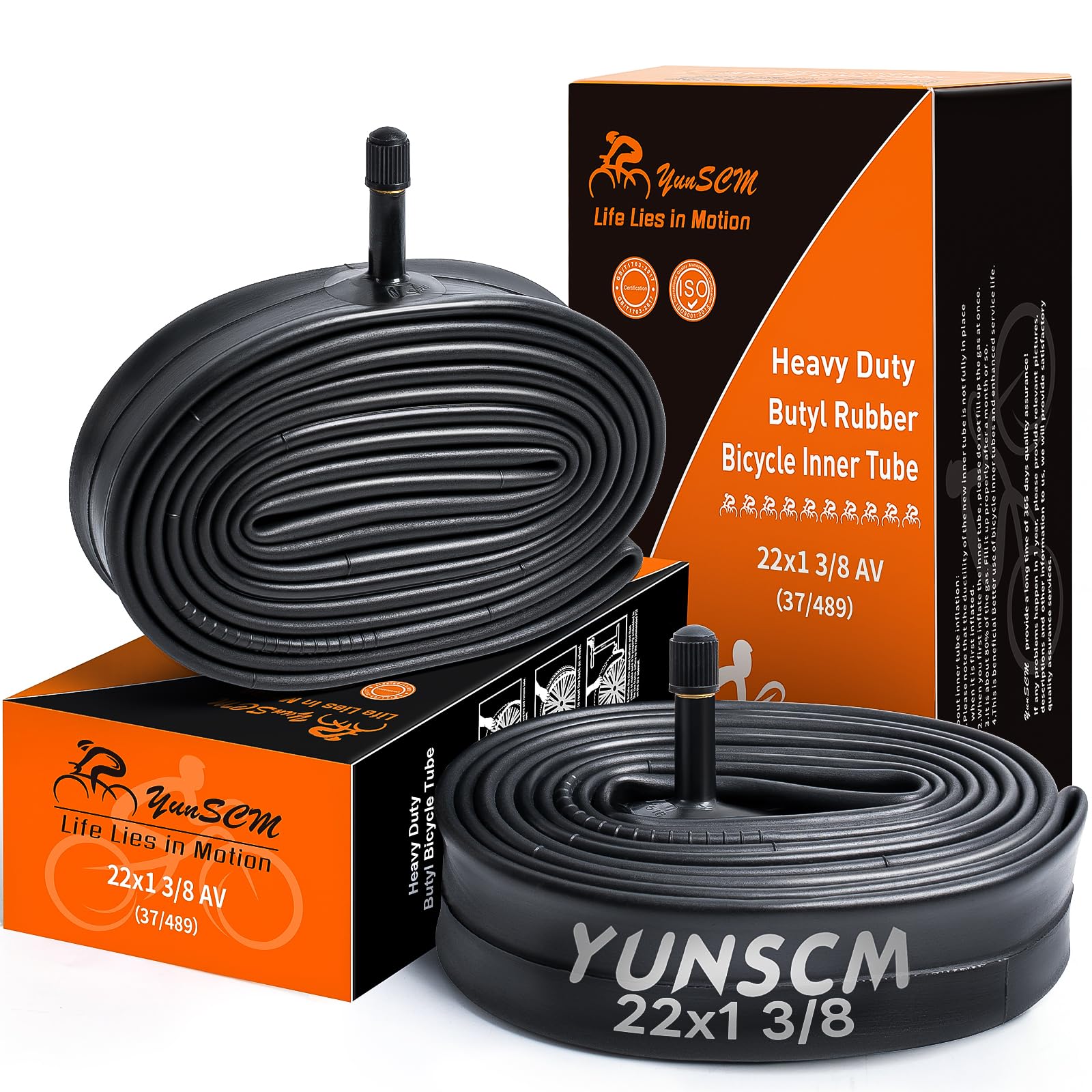 Amazon | YunSCM 2本,22 1 3/8 チューブ 肉厚,米式バルブ32mm