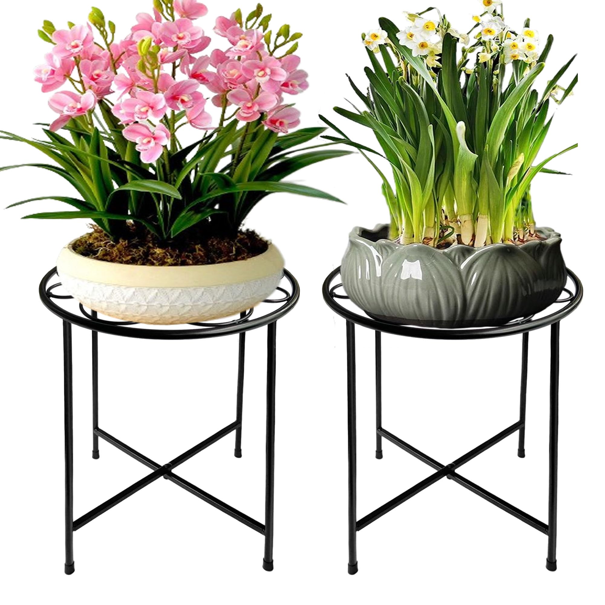 ZEECER Plant Stand Outdoor, 15'' Tall Plant Stand Indoor
