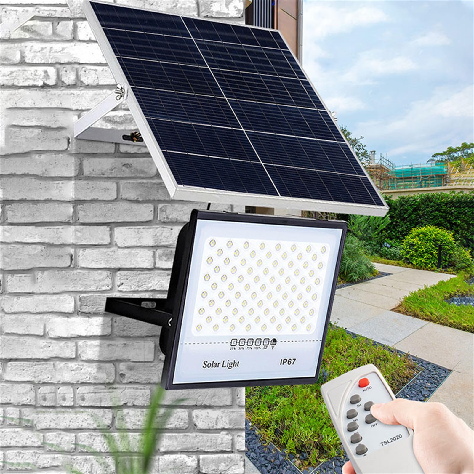Lampy solarne Zewnętrzny ogród Reflektory LED Budynki ogrodowe Światło słoneczne IP67 Wodoodporna lampa zewnętrzna Solar Spotlight Kinkiet na Patio Ogród Kurnik,2000mah