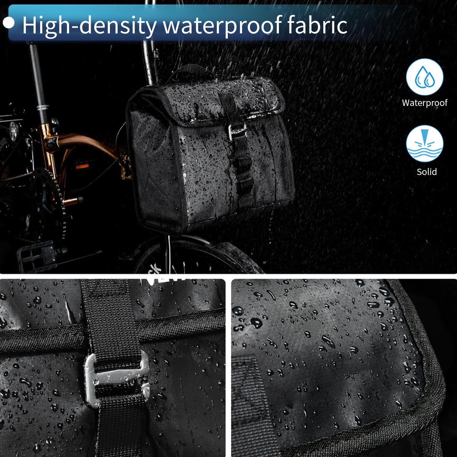 Bolsa para Manillar De Bicicleta Bolsa Plegable Delantera para Manillar