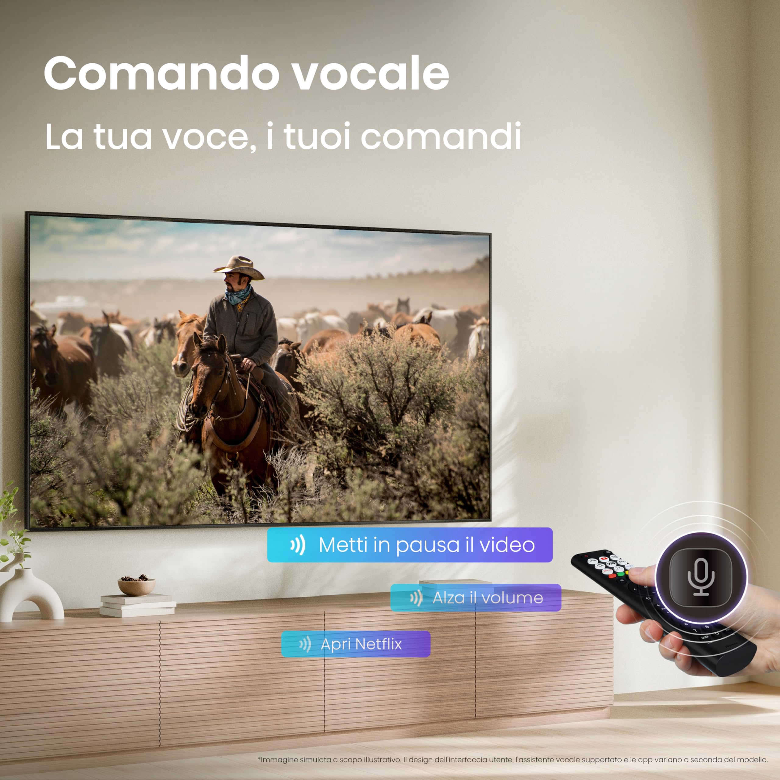 Hisense Smart TV 43" 4K 43E6ST, 60Hz, DTS Virtual X, VIDAA OS con 1000+ APP, HDR 10+, Game Mode Plus, Bluetooth, Wifi, Alexa Built-in, AirPlay2, lativù 4K