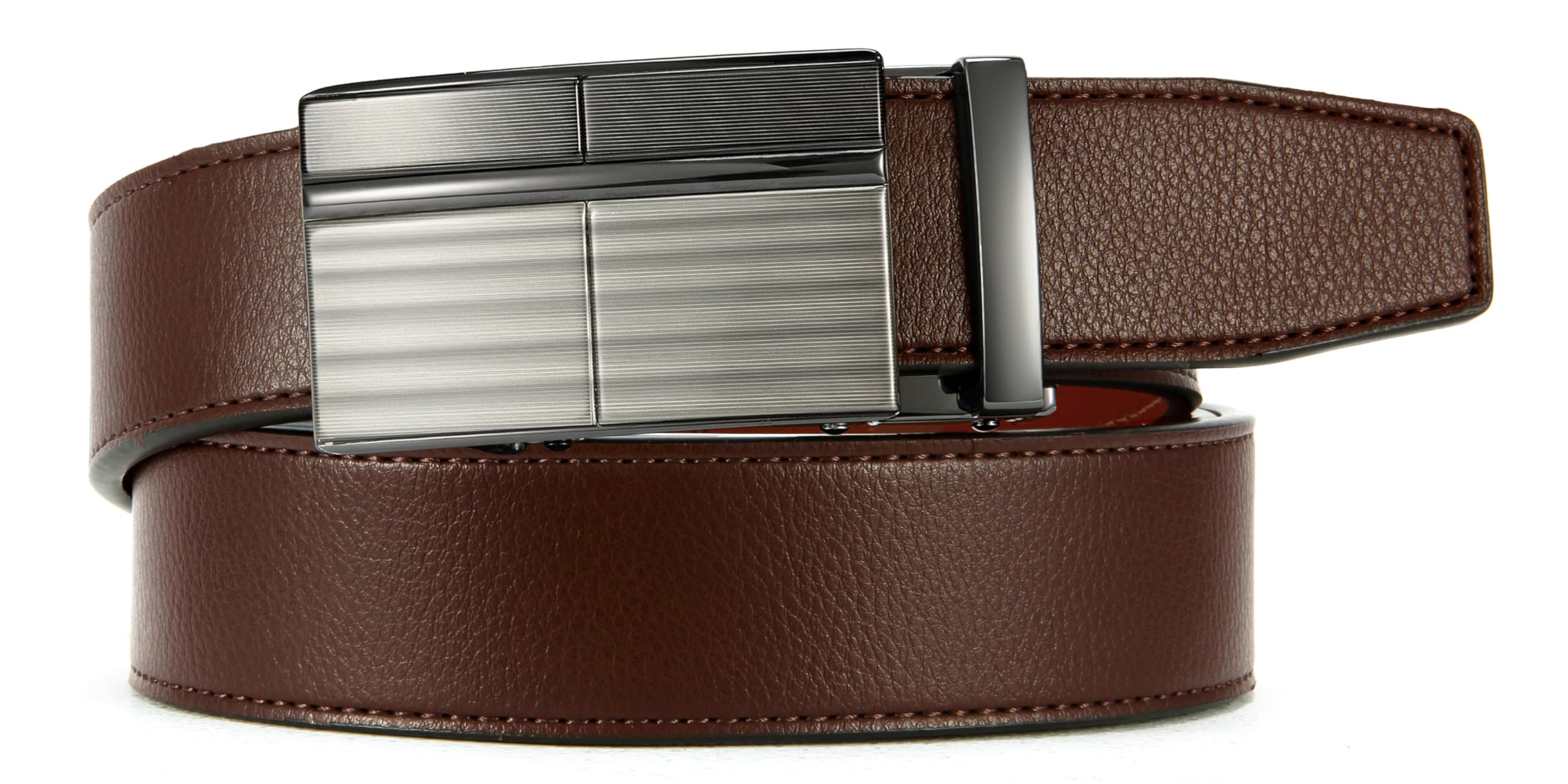 CHAOREN Cintura Uomo Pelle - Cinta Uomo senza Buchi Fibbia 35mm