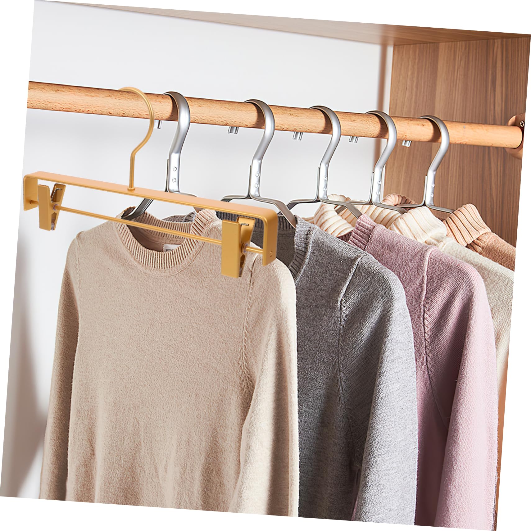 DECHOUS Versatile Pants Hangers with Clips for Closet Organization for Skirts Slacks and Casual Wear and Stylish Clothing Storage
