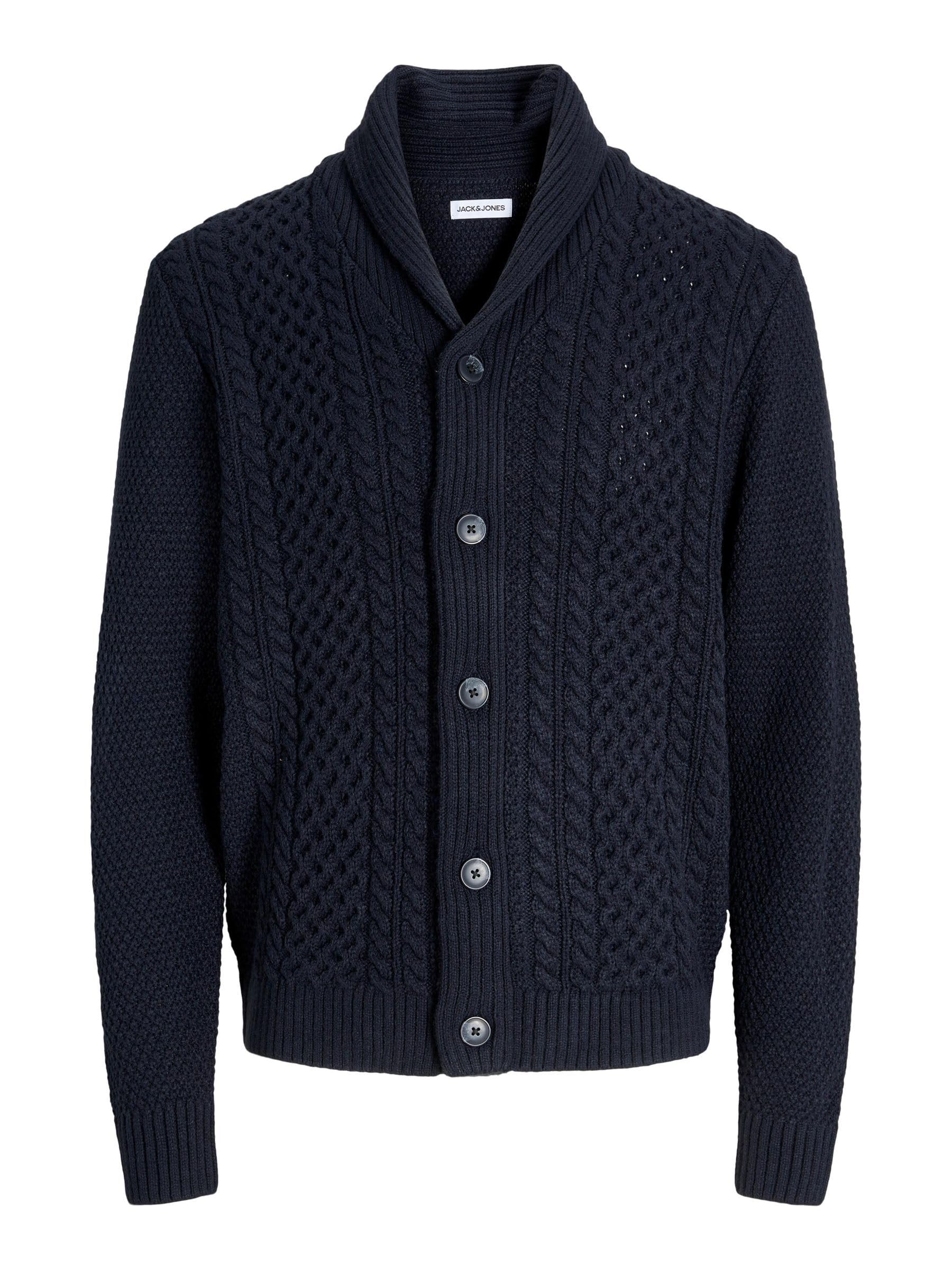 Jack & Jones Men's Sky Captain Jjpaul Knit Shawl Cardigan, M