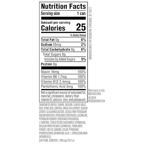 Vista 17 de Rockstar Bebida energética, original, latas elegantes de 12 onzas (paquete de 8)