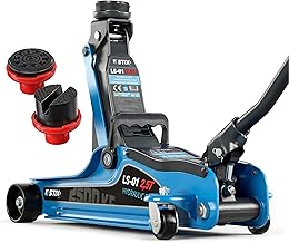 STIX Hydraulic Trolley Jack 2.5 T - Flat Trolley Jack - Lifting Height 85-365 mm, 360° Wheels - 2 x Rubber Pads and SUV Adapter Included - LS-01 Car Jack