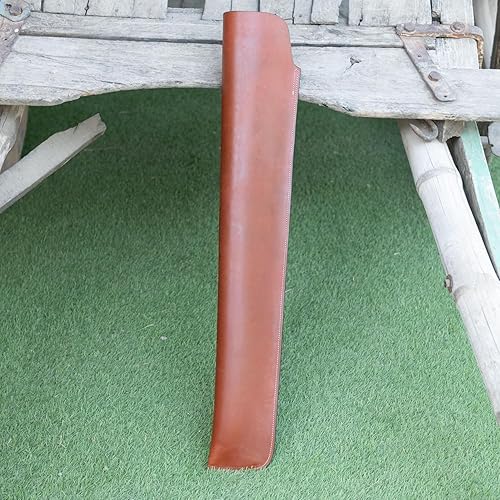 Miniatura 10 de Hulara Funda de cuero genuino para rifle de 16 a 20 pulgadas de longitud de barril de acción con palanca, para rifle de acción, funda de Winchester