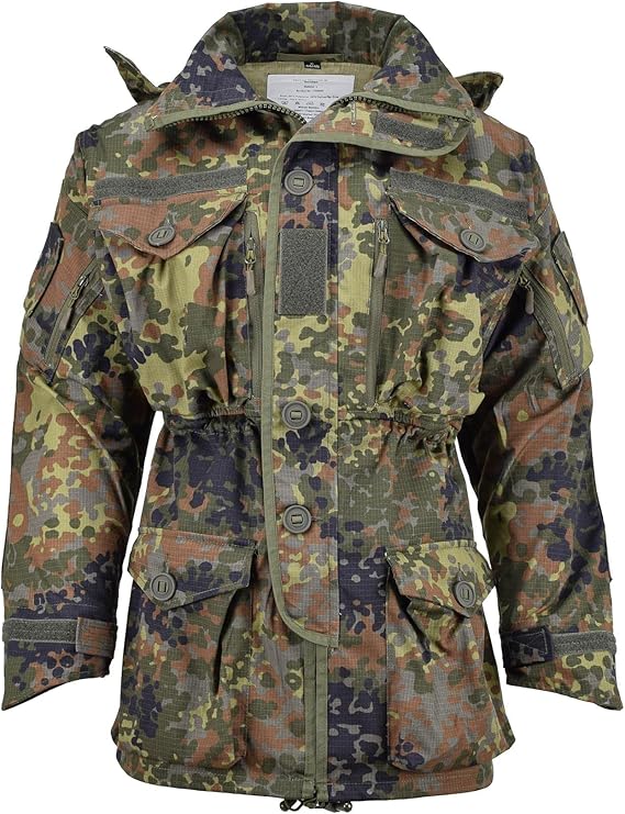 Tacgear Brand Tysk Militar Stil Smock Jacka Commando Flecktran Ykk Dragkedja