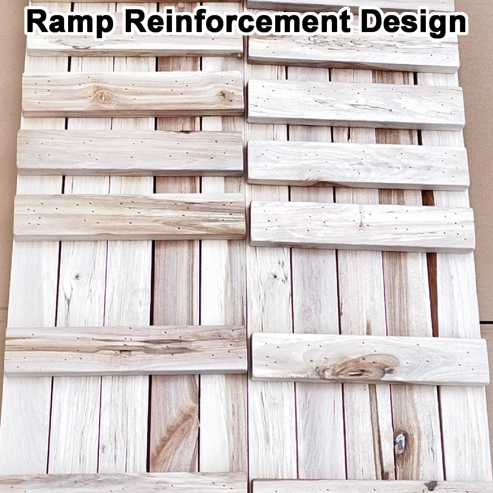 Rampas para Silla de Ruedas de Madera, Altura de 7 cm a 15 cm, Portátil, Antideslizante y Ligera, para Casas, Puertas, Patios y Entradas(20x25.8x13cm)