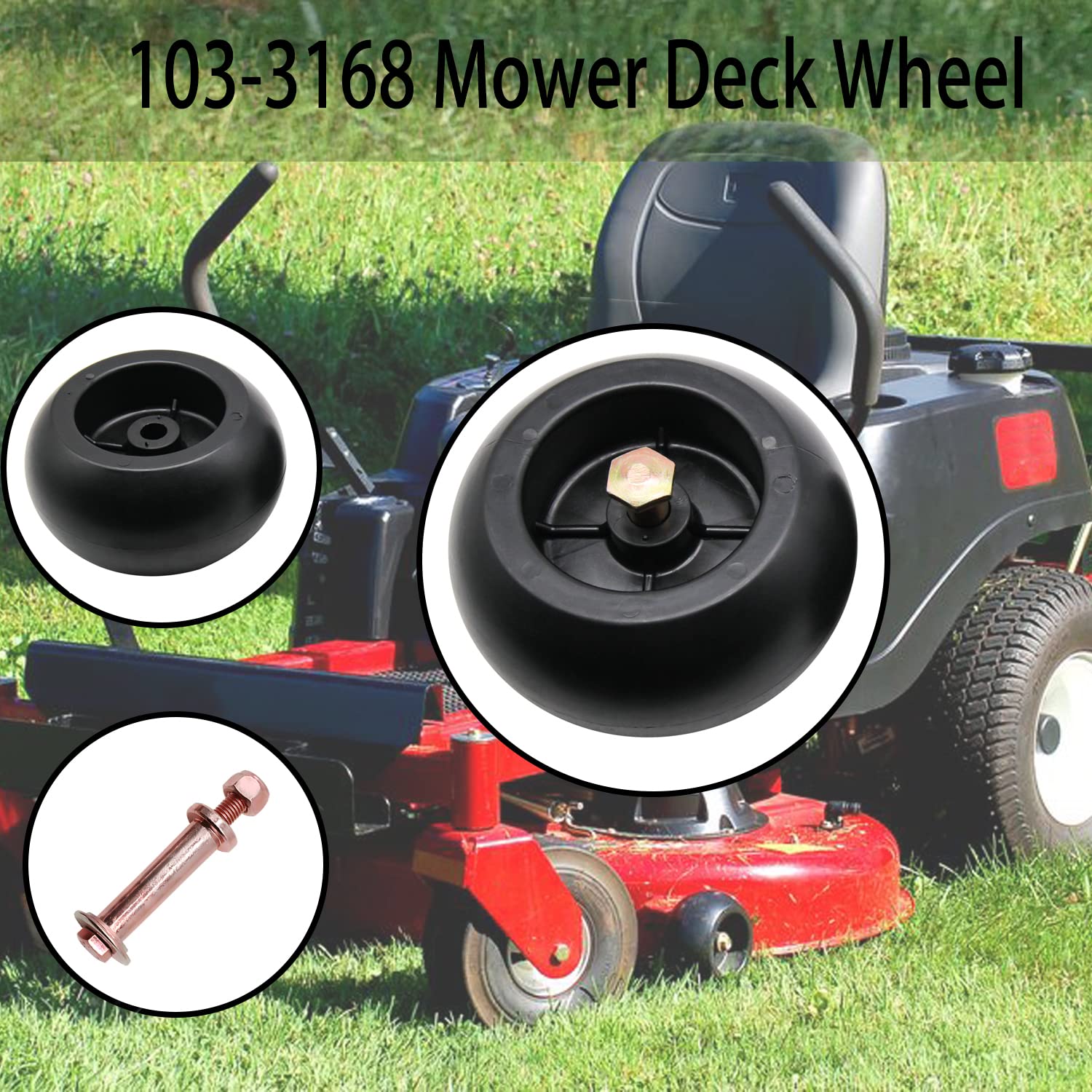 Amazon.com: 103-3168 Mower Anti Scalp Deck Wheel Fits for