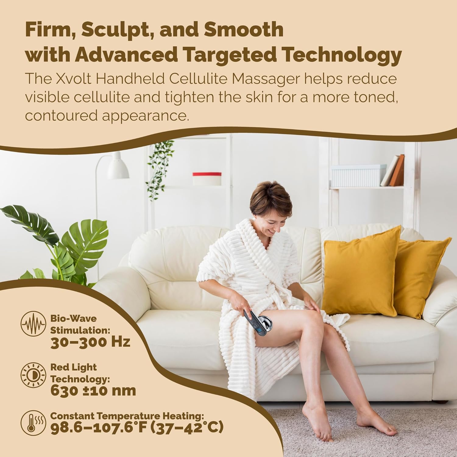 Untesded...Body Sculpting Cellulite Massager Machine - Fat & Skin Tightening Anti-Cellulite Device with Red Light Therapy - Home Electric Cellulite Remover for Abdominal Waist Belly Arm Leg