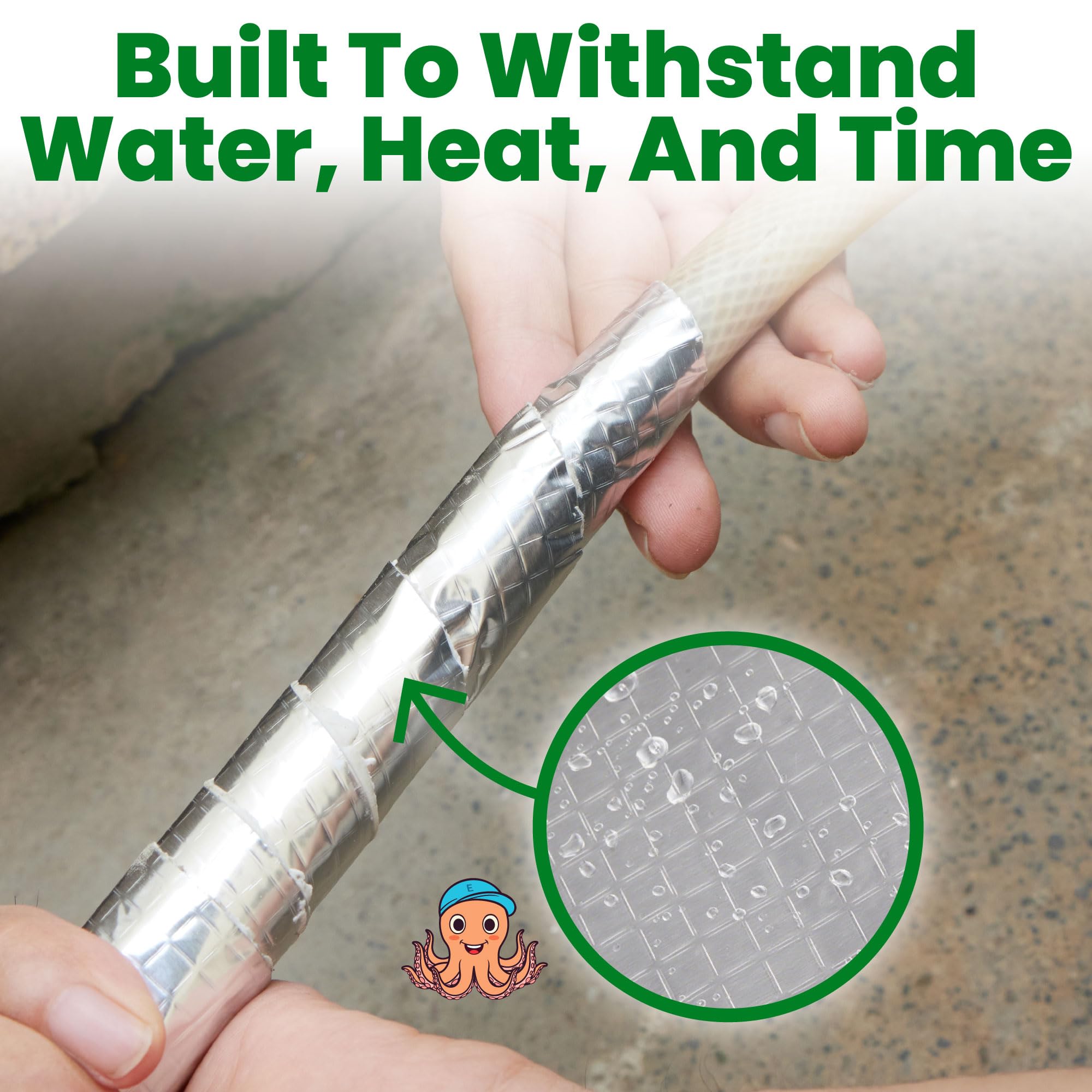 ECOHomes Cinta de butilo de aluminio, cinta de aluminio impermeable para fugas (20 pulgadas de ancho) | Cinta de sellado de butilo para techos, reparación de canalones, agujeros de canalón, tuberías