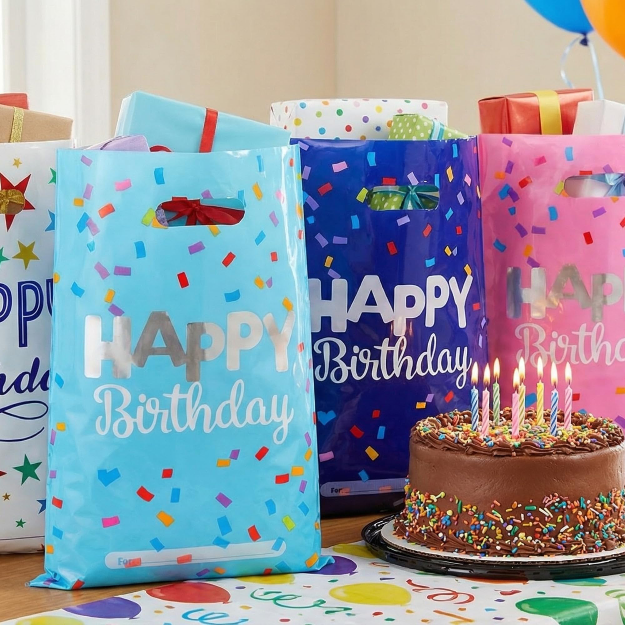 Foil Gift Bags - 24 Pack for Kids & Parties -6