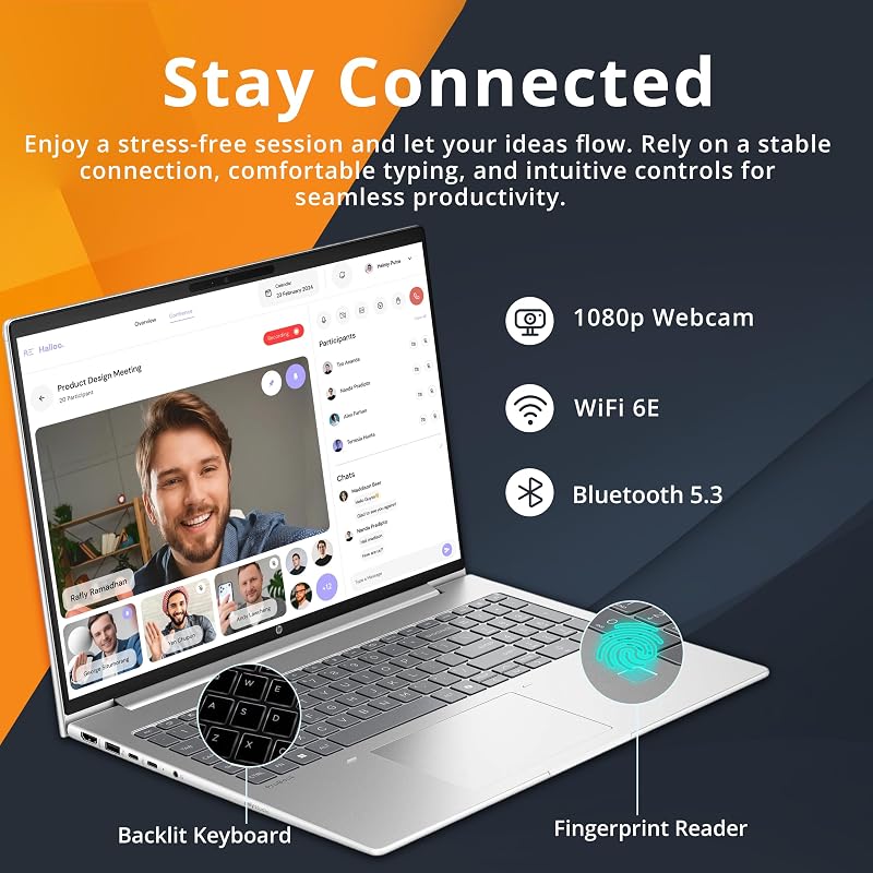 HP ProBook 4 G1a AI 16" WUXGA IPS Laptop, AMD Ryzen 5 230, 16GB DDR5, 672GB Storage (512GB SSD+160GB Docking Station), Backlit Keyboard, Fingerprint Reader, Wi-Fi 6E, Fast Charge, Win 11 Pro, Silver image 5