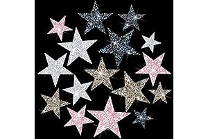 Jexine Rhinestone Star Patches for Clothes