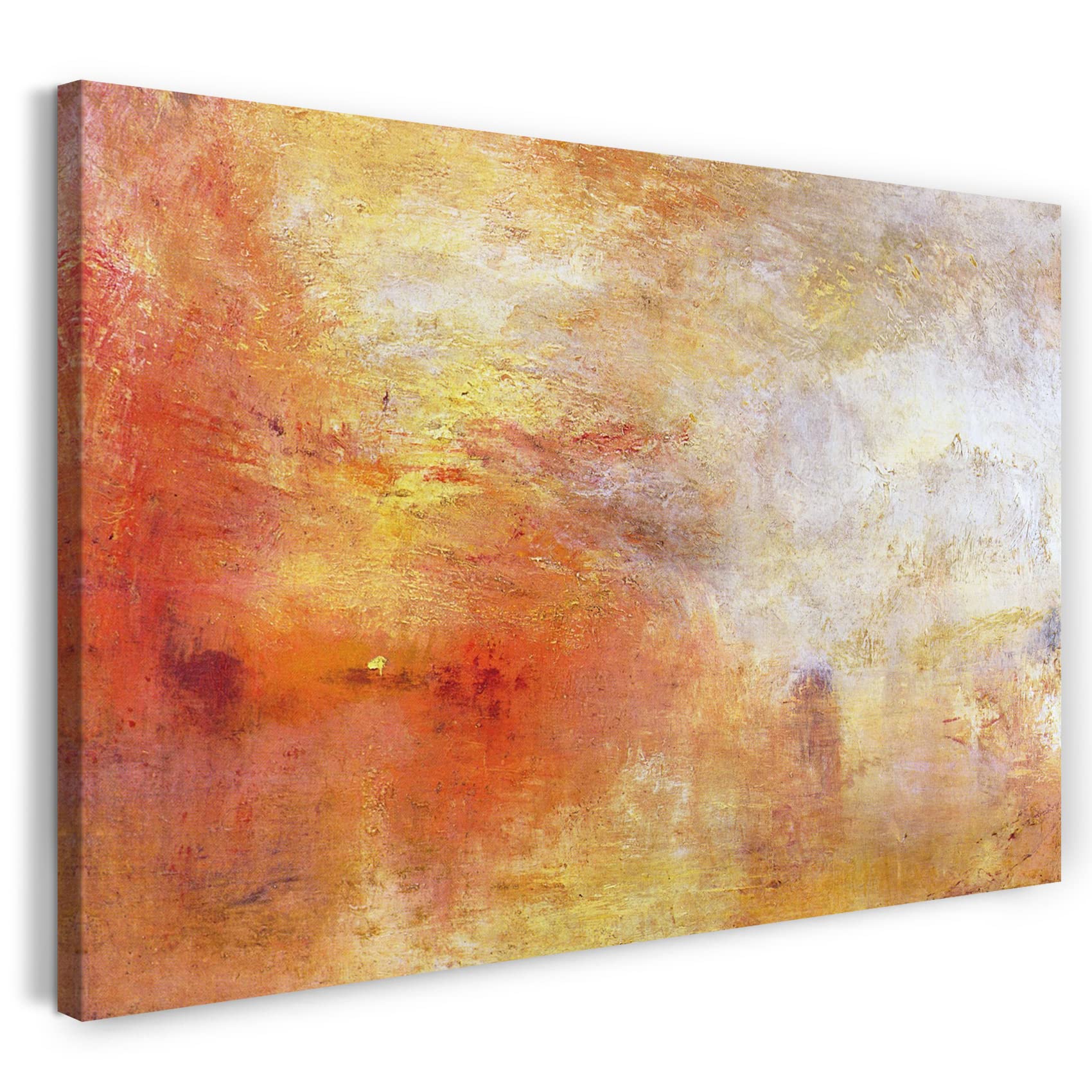 Impression sur Toile Haute Définition William Turner Soleil sur Un lac Grand Format