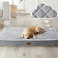 Vista 2 de WNPETHOME Camas ortopédicas XL para perros grandes, impermeables, cama extra grande para perros con funda extraíble y lavable, cama para jaula